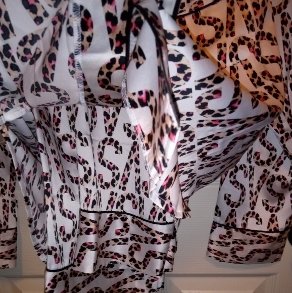 Victoria's Secret The Satin PJ Monogram Logo Pant/Top Pajama Set $89.50 - Picture 2 of 4
